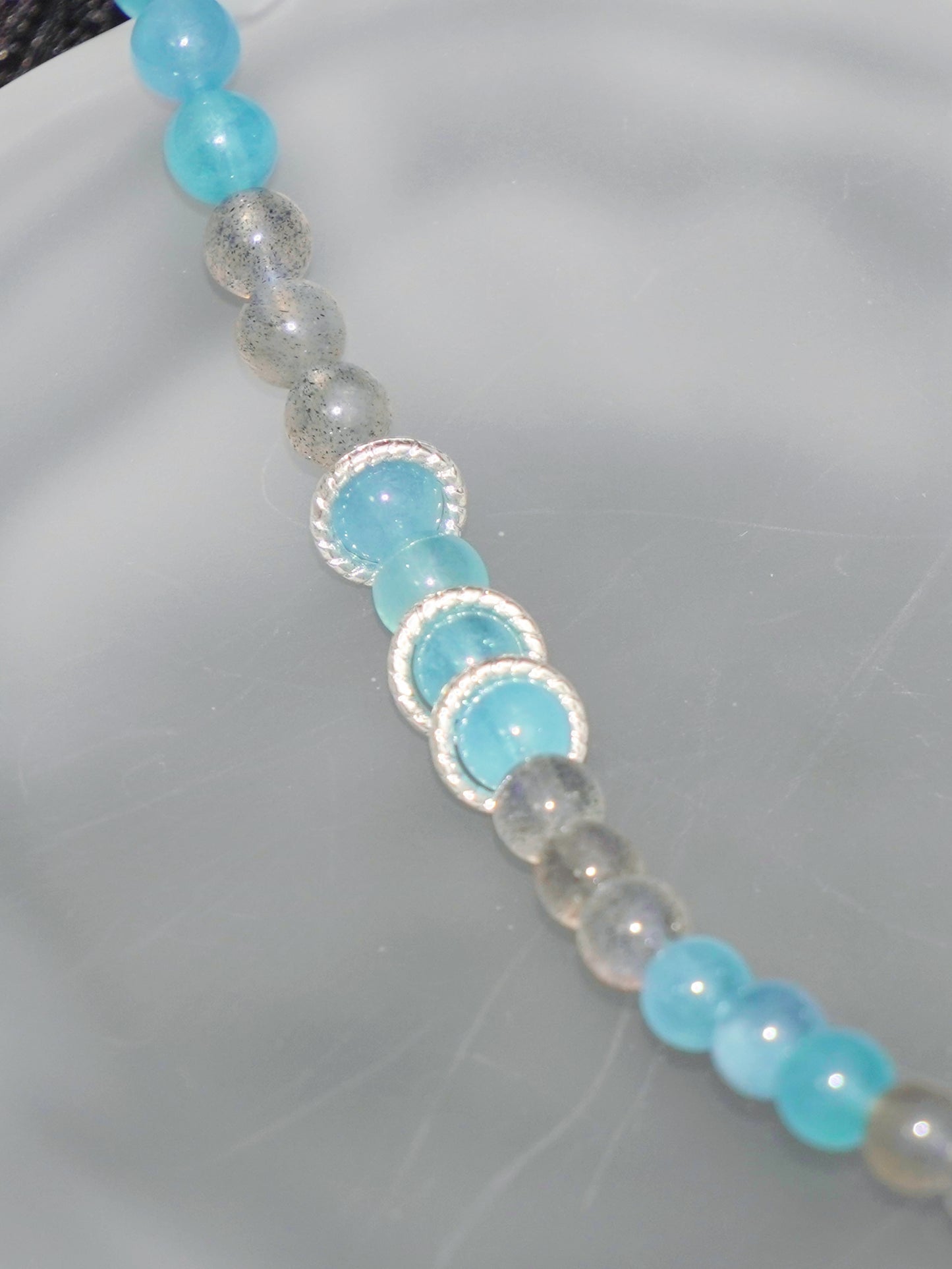 Aquamarine & Grey Moonstone