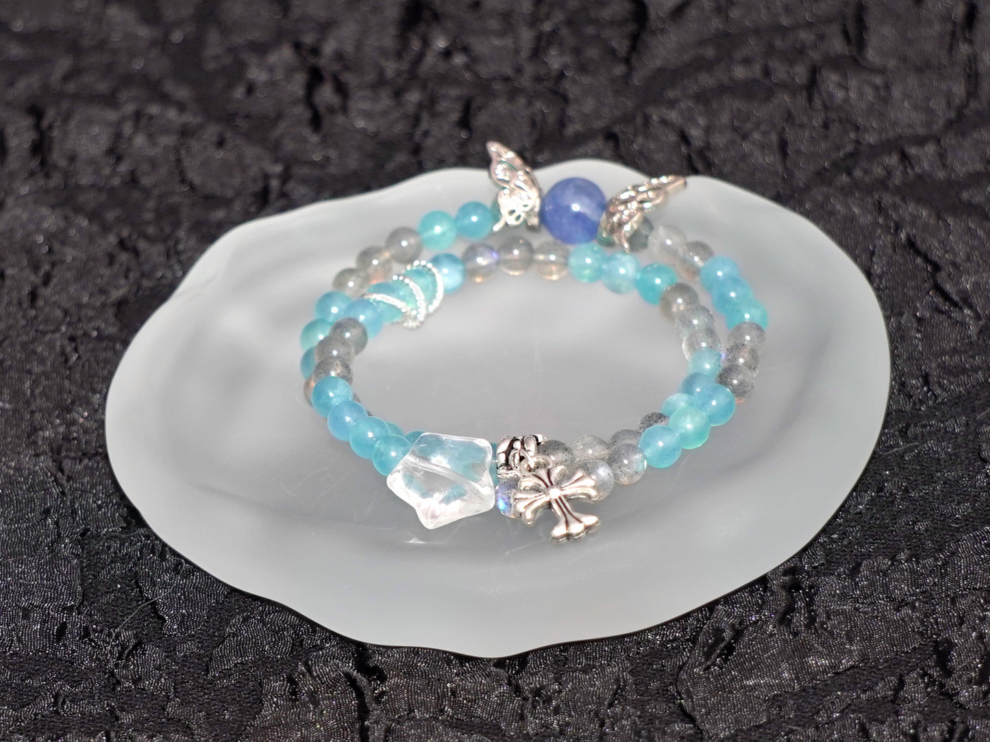 Aquamarine & Grey Moonstone